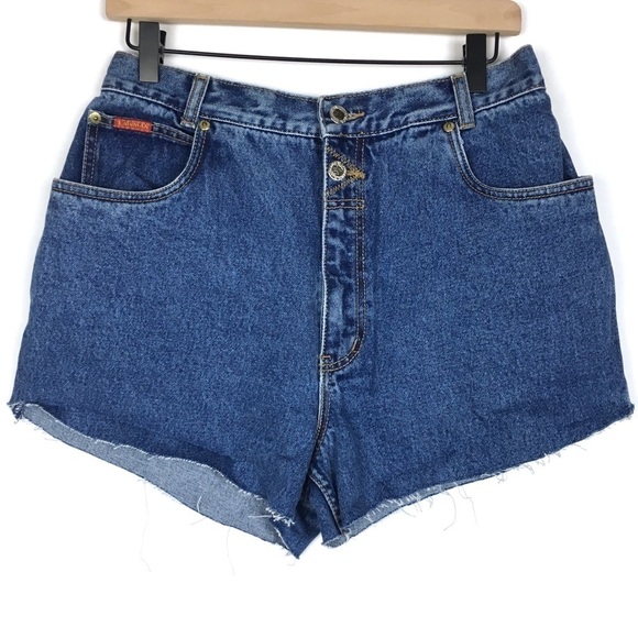 VINTAGE Jean Shorts Lawman Western High Waist Cut Offs Rodeo Cowgirl Ranch 15 - Picture 14 of 14